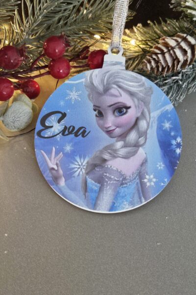 Glob cu nume din lemn color Elsa