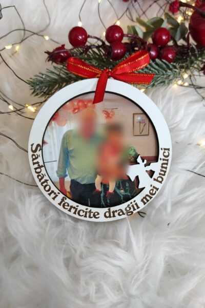 Glob brad cu poza pentru bunici