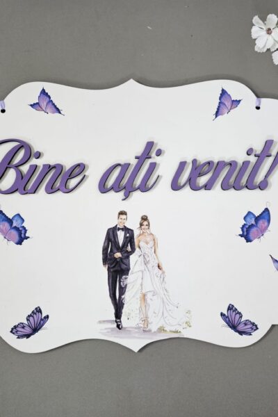 Placuta Bine ati venit cu fluturi