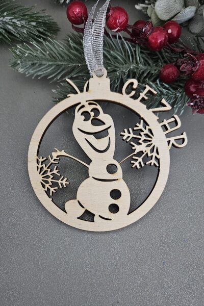 Glob lemn Olaf personalizat cu nume