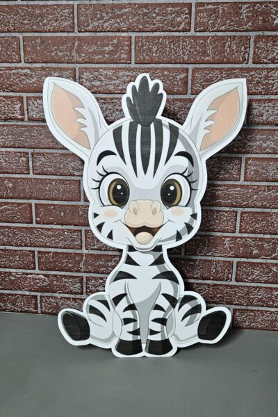 Figurina lemn imprimata uv- Model zebra 02